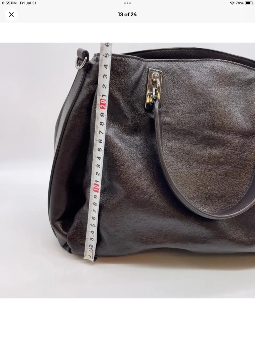 Celine “Watch Me Work” 2 way chain strap with lock and key leather bag